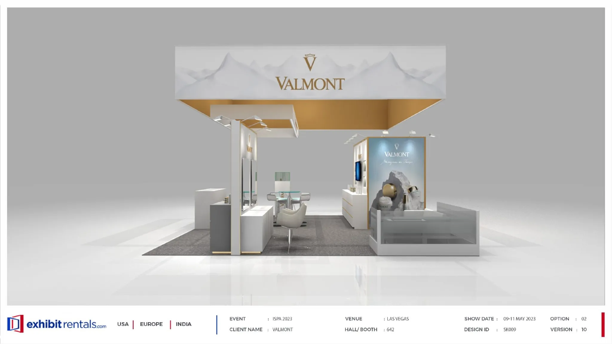 20x20 Island booth design by Exhibit-Rentals